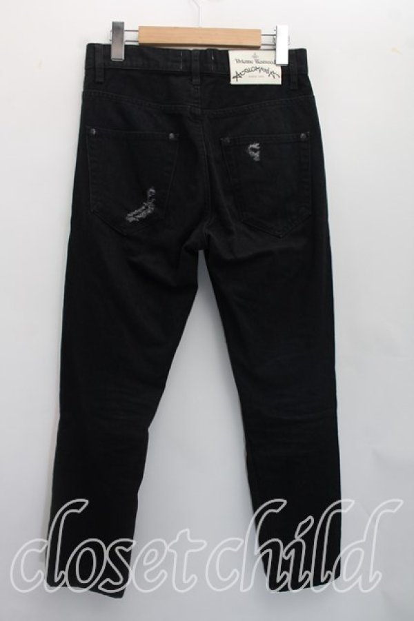 画像2: ANGLOMANIA 中古 / アナーキーptデニム 36（S相当） 黒  H-26-10-11-020-pa-OD-ZH (2)