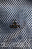 画像5: ヴィヴィアンウエストウッド MAN 中古 / オーブ刺繍ダイヤ柄シャツ 46（メンズM相当） 青  H-26-10-18-024-bl-OD-ZH (5)