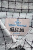 画像3: ヴィヴィアンウエストウッド MAN 中古 / カラーオーブ刺繍タッタソールシャツ I(メンズS相当） 青  H-26-10-18-034-bl-OD-ZH (3)