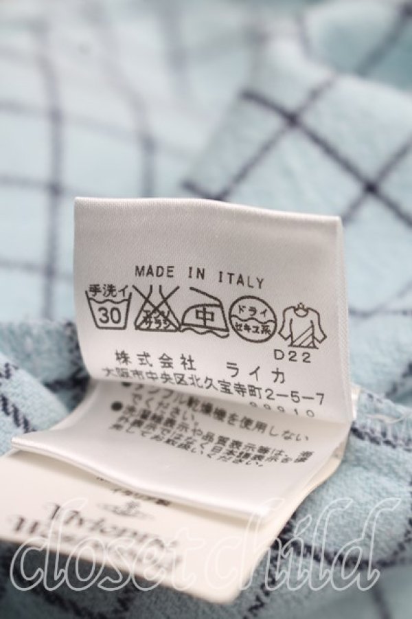 画像5: ヴィヴィアンウエストウッド MAN 中古 / カラーオーブ刺繍タッタソールシャツ I(メンズS相当） 青  H-26-10-18-034-bl-OD-ZH (5)