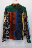 画像2: ヴィヴィアンウエストウッド 中古 / TOWEL BLACK PRINTクロップドシャツ 00（ワンサイズ） 黒  H-26-10-18-038-bl-OD-ZH (2)
