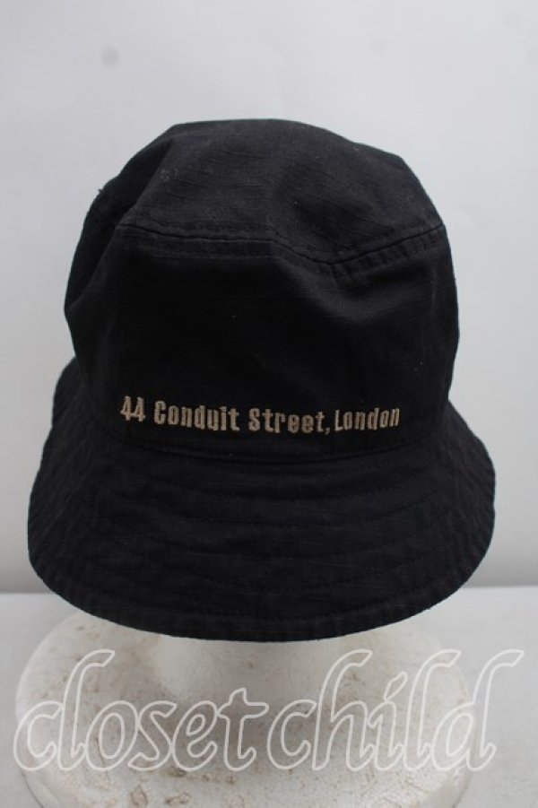 画像3: ヴィヴィアンウエストウッド 中古 / LONDONリップストップバケットハット  黒  H-26-10-18-076-ha-OD-ZH (3)