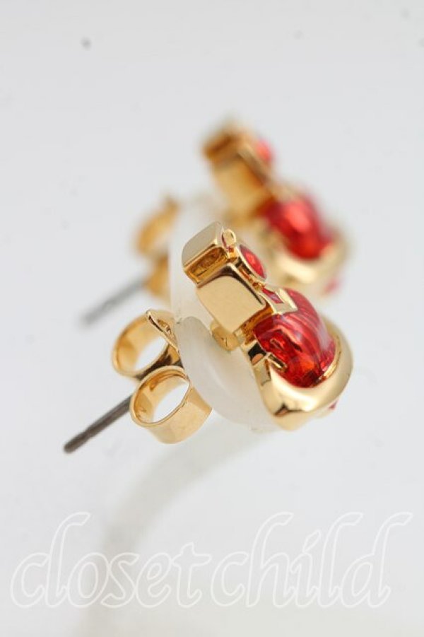 画像3: ヴィヴィアンウエストウッド 中古 / FABIANNAバスレリーフピアス  赤  H-26-10-18-079-er-OD-ZH (3)