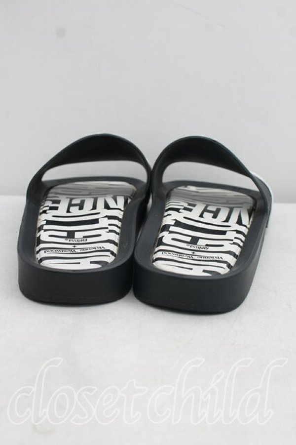 画像4: ヴィヴィアンウエストウッド×Melissa 中古 / BEACH SLIDE ADサンダル EU37（23.5cm相当） 黒  H-26-10-18-084-sh-OD-ZH (4)