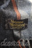 画像3: ヴィヴィアンウエストウッド MAN 中古 / アーガイルロゴ刺繍マフラー  灰ｘ紺  H-26-10-18-114-gd-OD-ZH (3)