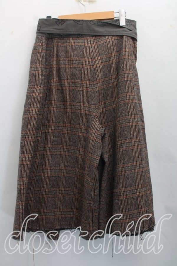 画像2: ヴィヴィアンウエストウッド MAN 中古 / タータンチェックパンツ 46（メンズM相当） 茶  H-26-10-18-011-pa-OD-ZH (2)