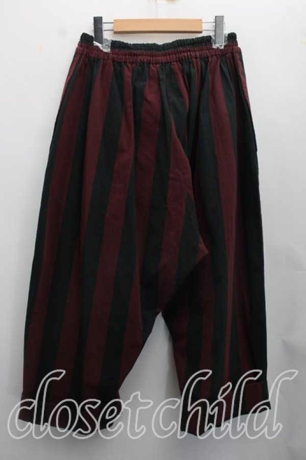 画像2: ヴィヴィアンウエストウッド 中古 / ストライプワイドパンツ 00（ワンサイズ） 茶ｘ黒  H-26-10-18-017-pa-OD-ZH (2)