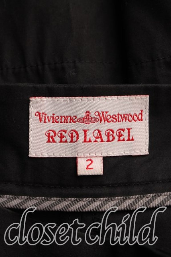 画像3: ヴィヴィアンウエストウッド 中古 / プリーツワイドクロップドパンツ 2（9号相当） 黒  H-26-10-18-018-pa-OD-ZH (3)