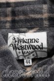 画像3: ヴィヴィアンウエストウッド MAN 中古 / タータンチェックロングシャツ 44（メンズS相当） 灰  H-26-10-25-018-bl-OD-ZH (3)