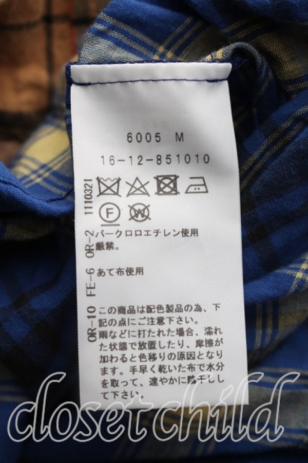 画像4: ヴィヴィアンウエストウッド 中古 / ブロッキングチェックシャツ 00（ワンサイズ） 青ｘ茶  H-26-10-25-019-bl-OD-ZH (4)