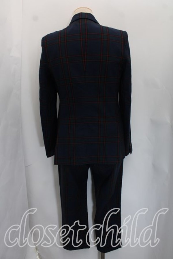 画像2: ヴィヴィアンウエストウッド MAN 中古 / タータンチェックセットアップ 46（メンズM相当） 緑  H-26-10-25-021-su-OD-ZH (2)