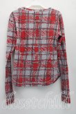 画像2: ヴィヴィアンウエストウッド 中古 / クレヨンチェックカットソー 3（11号相当） 灰ｘ赤  H-26-10-25-037-to-OD-ZH (2)