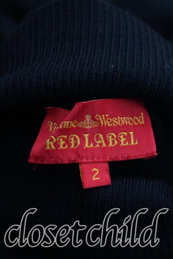 画像3: ヴィヴィアンウエストウッド 中古 / 単色オーブ刺繍タートルニット 2（9号相当） 黒  H-26-10-25-040-to-OD-ZH (3)