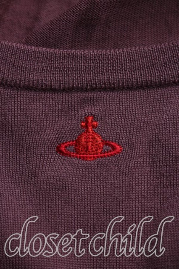 画像6: ヴィヴィアンウエストウッド 中古 / 単色オーブ刺繍ラウンドニット 2（9号相当） 茶  H-26-10-25-047-to-OD-ZH (6)