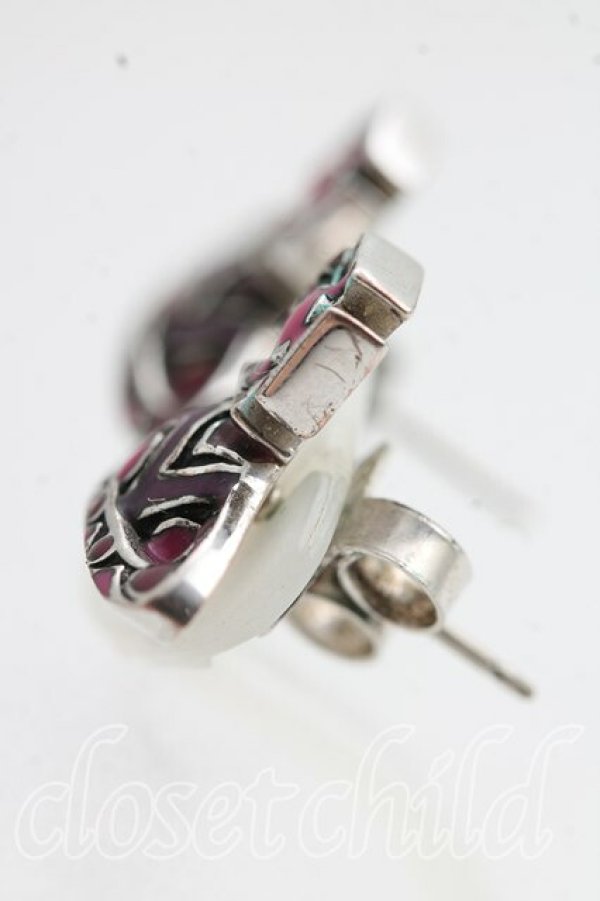 画像3: ヴィヴィアンウエストウッド 中古 / ミラバスレリーフピアス  紫ｘピンク  H-26-10-25-077-er-OD-ZH (3)