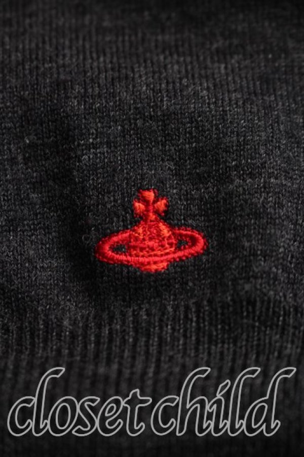 画像6: ヴィヴィアンウエストウッド 中古 / 単色オーブ刺繍カーディガン 1（7号相当） 灰  H-26-11-01-020-to-OD-ZH (6)