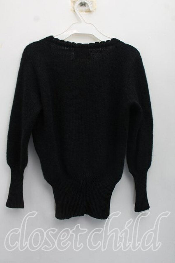 画像2: ヴィヴィアンウエストウッド 中古 / カラーオーブ刺繍モヘアニット XS 黒  H-26-11-01-023-to-OD-ZH (2)