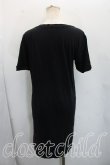 画像2: ヴィヴィアンウエストウッド 中古 / トライバル柄カットソーワンピ 2（9号相当） 黒  H-26-11-01-004-op-OD-ZH (2)