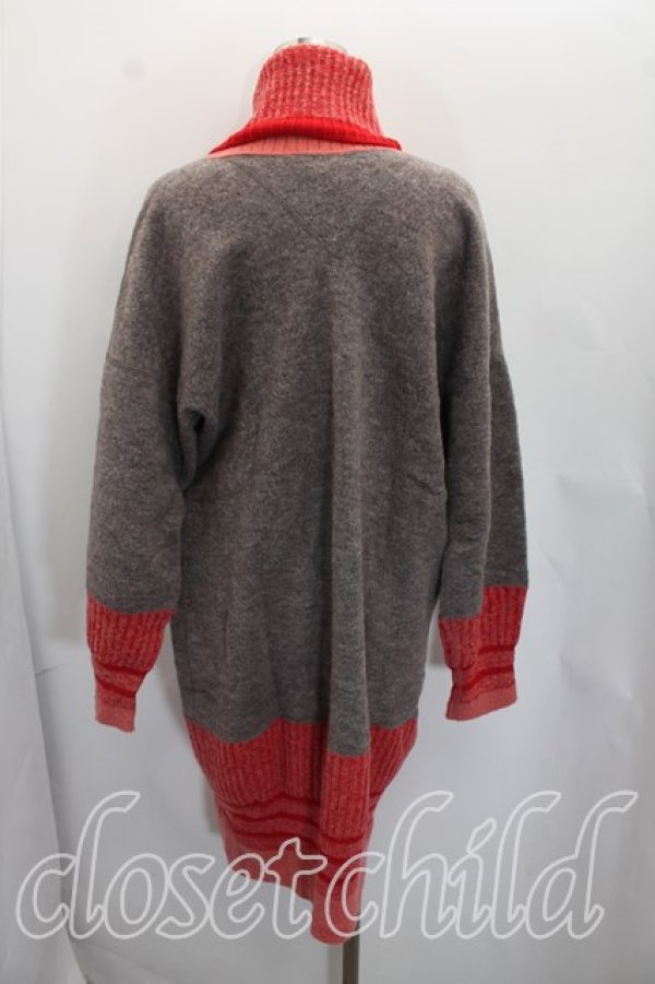 画像2: ヴィヴィアンウエストウッド 中古 / タートルニットワンピース M ピンクｘ灰  H-26-11-01-005-op-OD-ZH (2)