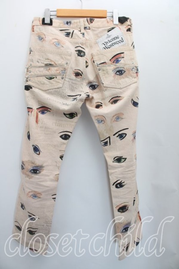画像2: ヴィヴィアンウエストウッド 中古 / EYES MARLENEデニムパンツ W30 ベージュ  H-26-11-01-066-pa-OD-ZH (2)
