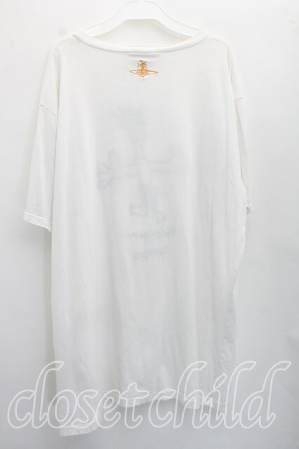 画像2: ヴィヴィアンウエストウッド 中古 / Endangered　Tシャツ M 白  H-26-11-01-070-ts-OD-ZH (2)