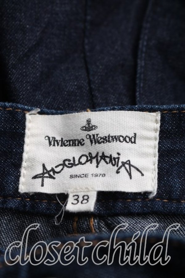 画像3: ANGLOMANIA 中古 / ボンテージデニムショートパンツ 38（M相当） インディゴ  H-26-11-01-012-pa-OD-ZH (3)