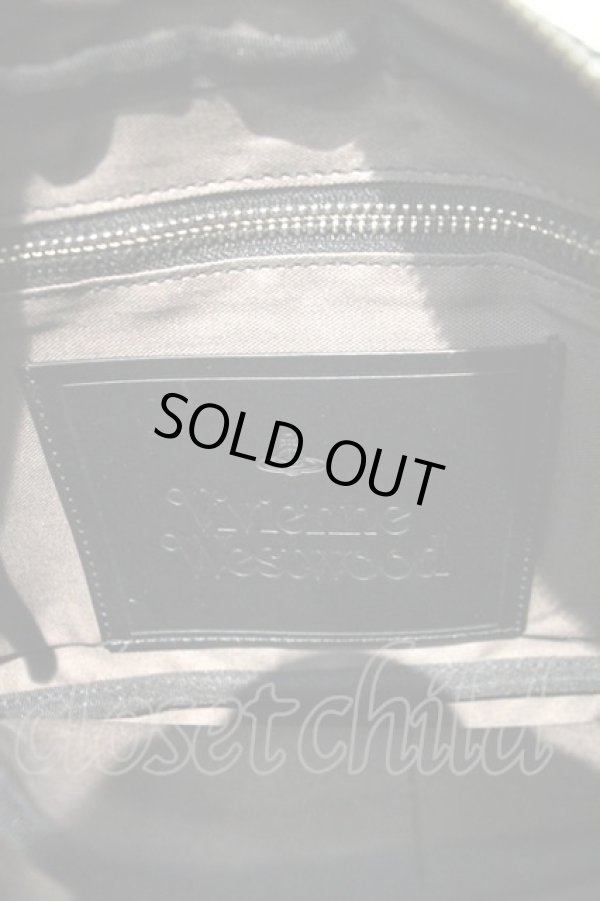 画像3: ヴィヴィアンウエストウッド 中古 / ラインORBエンボスショルダーバッグ   黒  I-23-11-25-052-ba-HD-ZI (3)