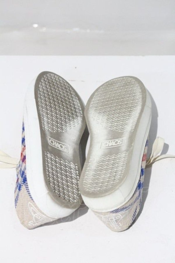 画像4: ヴィヴィアンウエストウッド 中古 / PLIMSOLL HIGH TOP スニーカー    39 アイボリーX白  I-24-01-24-048-sh-HD-ZI (4)