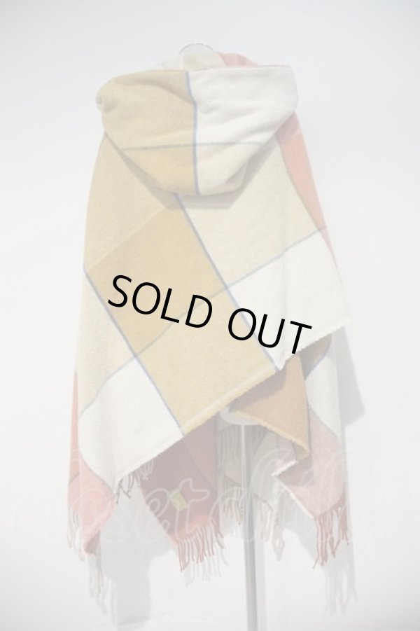 画像2: ヴィヴィアンウエストウッド MAN 中古 / CHECK PONCHO    I-24-02-09-028-jc-HD-ZI (2)