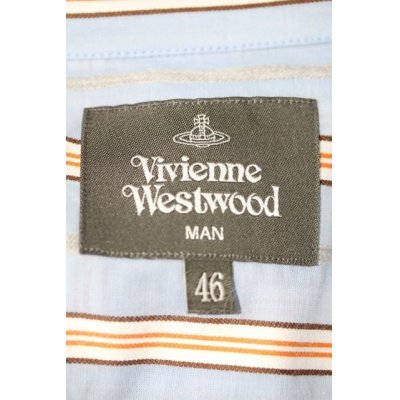 画像3: 【USED】Vivienne Westwood MAN / BL?ストライプ切リ替エシャツ ヴィヴィアンウエストウッド ビビアン   46 サックス 【中古】 I-24-02-09-004-bl-HD-ZI