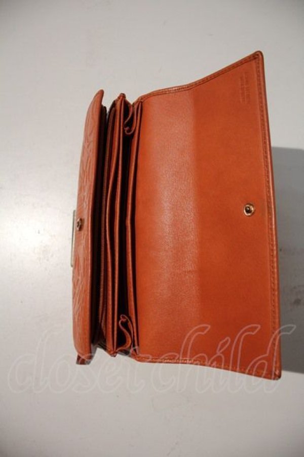 画像3: ヴィヴィアンウエストウッド 中古 / スクイグル型押シ長財布   オレンジ  I-24-02-09-046-gd-HD-ZI (3)