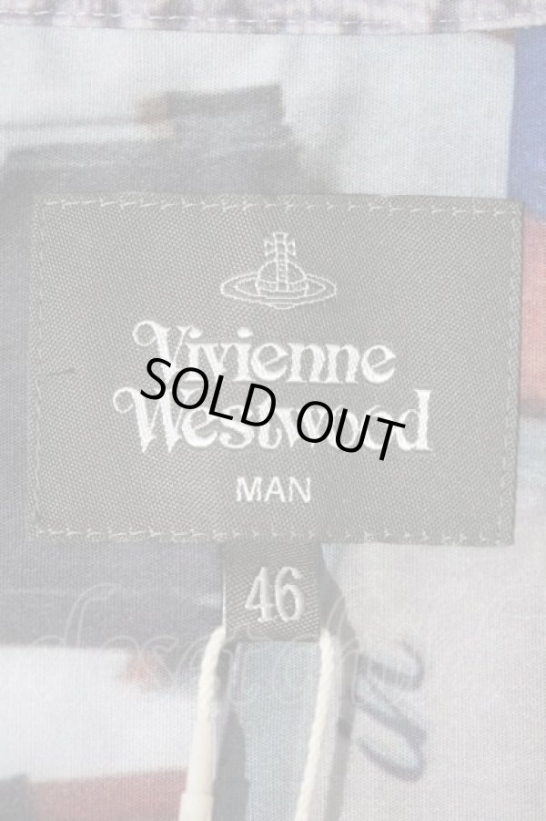 画像3: ヴィヴィアンウエストウッド MAN 中古 / MOODBOARD PRINTリーザシャツ   白  I-24-02-09-006-bl-HD-ZI (3)