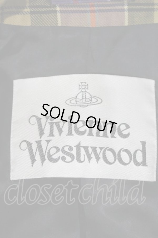 画像3: ヴィヴィアンウエストウッド 中古 / SET/タータンチェックセットアップ    46 イエローXパープルチェック  I-24-02-09-010-jc-HD-ZI (3)