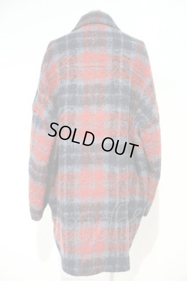 画像2: ヴィヴィアンウエストウッド MAN 中古 / コクーンダッフルコート  ボルドーXネイビー  I-24-02-17-022-co-HD-ZI (2)