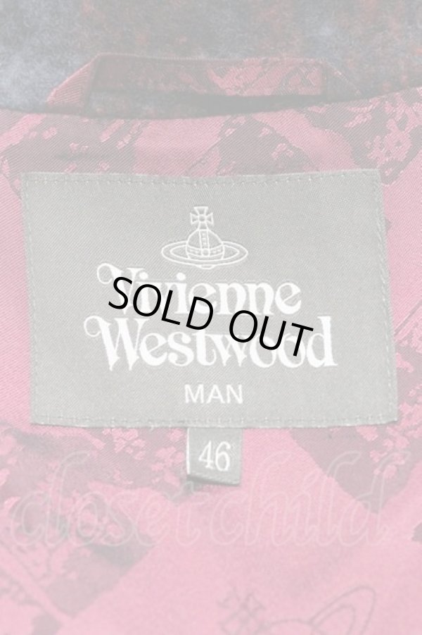 画像3: ヴィヴィアンウエストウッド MAN 中古 / コクーンダッフルコート  ボルドーXネイビー  I-24-02-17-022-co-HD-ZI (3)