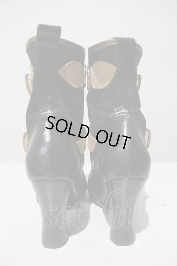 画像3: ヴィヴィアンウエストウッド 中古 / 猫足ボンテージブーツ 約23cm(外側採寸) 黒Xブラウン  I-24-02-17-055-sh-HD-ZI (3)