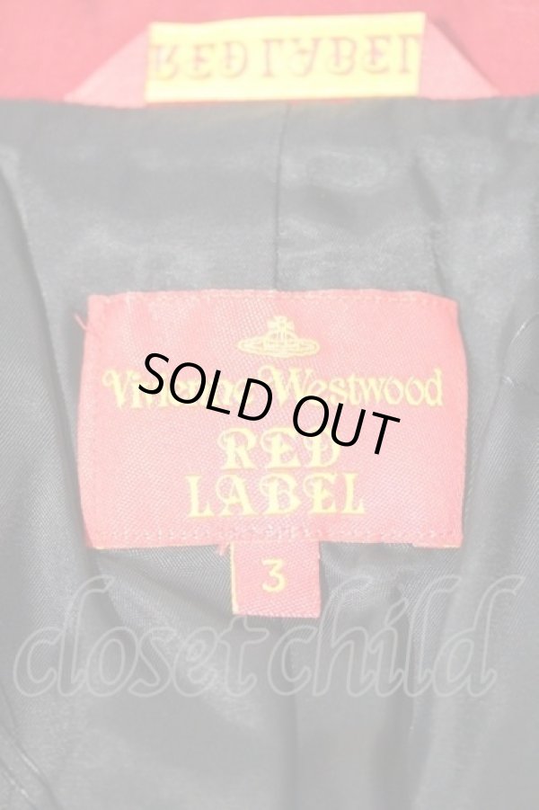 画像3: ヴィヴィアンウエストウッド 中古 / /別珍ラブジャケット 3 赤X黒  I-24-02-17-010-jc-HD-ZI (3)