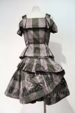 画像2: ヴィヴィアンウエストウッド 中古 / ブロックチェックビスチェ&スカートセットアップ 2 パープルXグレーチェック  I-24-02-17-015-su-HD-ZI (2)