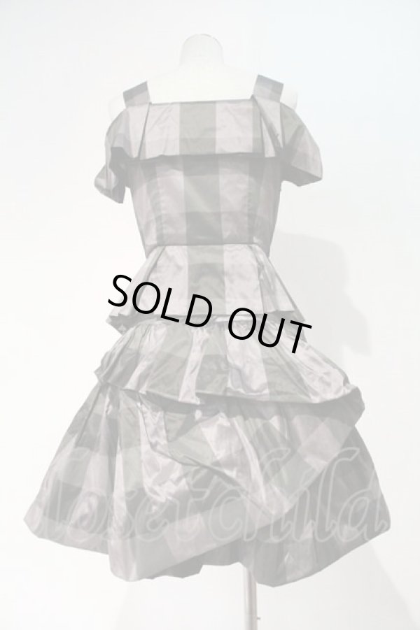 画像2: ヴィヴィアンウエストウッド 中古 / ブロックチェックビスチェ&スカートセットアップ 2 パープルXグレーチェック  I-24-02-17-015-su-HD-ZI (2)