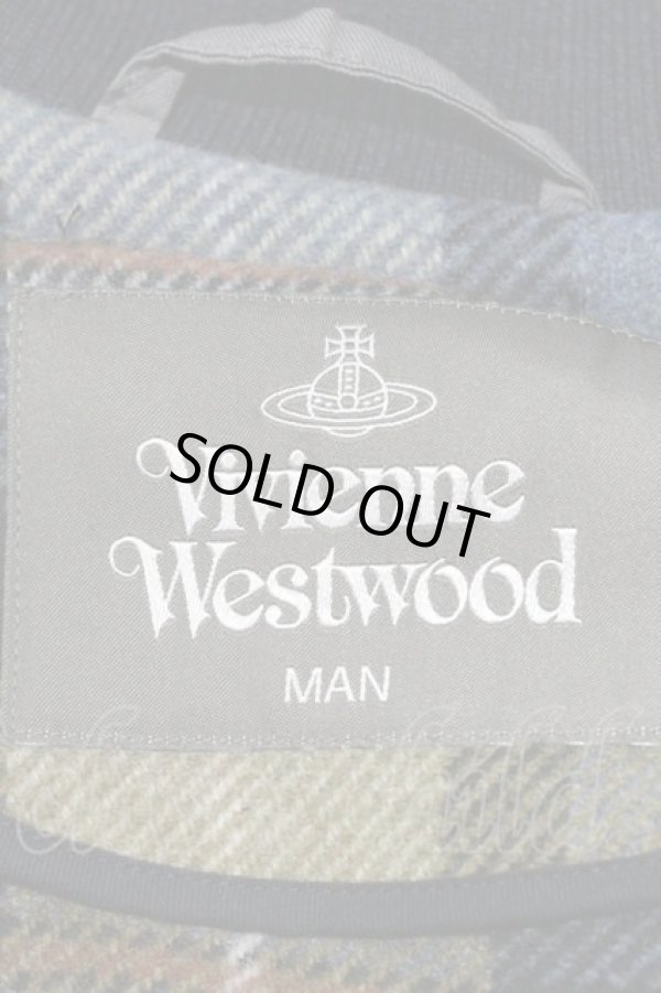 画像3: ヴィヴィアンウエストウッド MAN 中古 / ケープコート  ブルーチェック  I-24-02-17-021-co-HD-ZI (3)