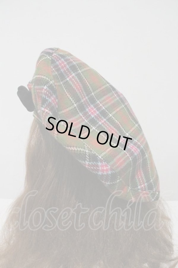 画像2: ヴィヴィアンウエストウッド 中古 / タータンチェックボウベレー  グリーンチェック  I-24-03-07-036-ha-HD-ZI (2)