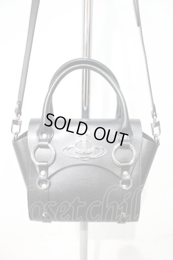画像2: ヴィヴィアンウエストウッド 中古 / BAG BETTYハンドバッグ  黒  I-24-03-22-031-ba-HD-ZI (2)