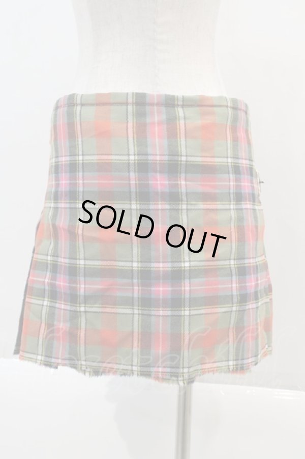 画像2: ヴィヴィアンウエストウッド 中古 //キルトスカート 3 グリーンチェック  I-24-03-27-012-sk-HD-ZH (2)