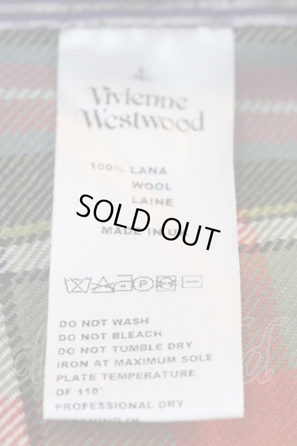 画像4: ヴィヴィアンウエストウッド 中古 //キルトスカート 3 グリーンチェック  I-24-03-27-012-sk-HD-ZH (4)