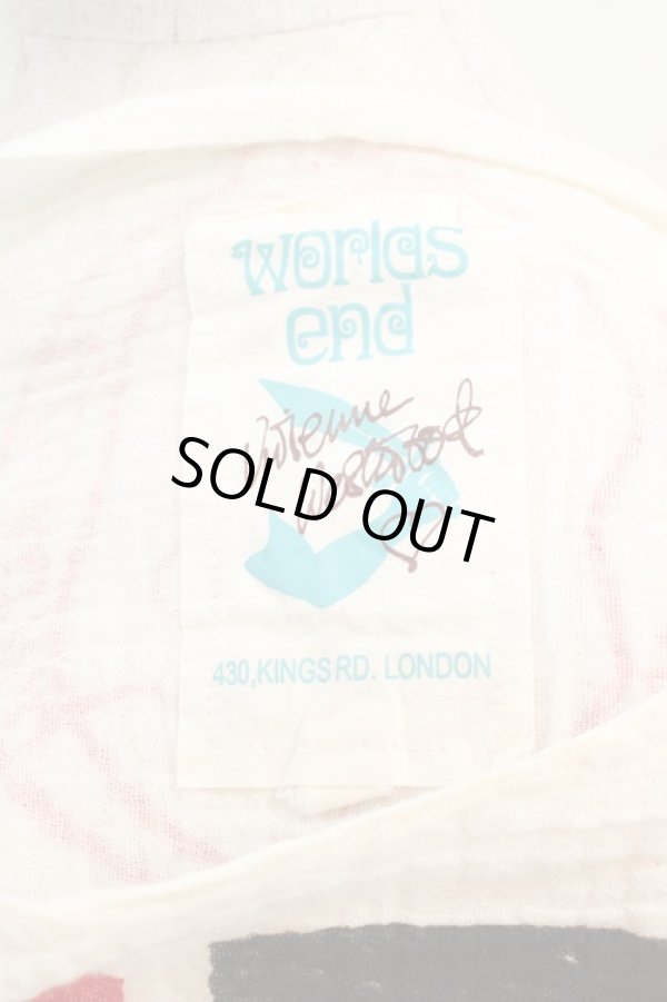 画像3: ヴィヴィアンウエストウッド 中古 / Worlds End DESTROY Muslin Top  アイボリーX黒X赤  I-24-03-27-002-bl-HD-ZI (3)
