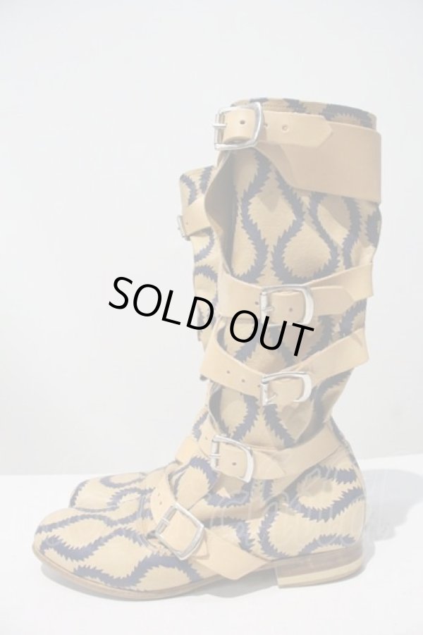 画像2: ヴィヴィアンウエストウッド 中古 / スクイグルパイレーツブーツ UK6 ブラウンX青  I-24-04-07-053-sh-HD-ZI (2)