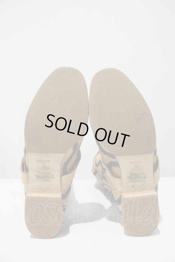 画像4: ヴィヴィアンウエストウッド 中古 / スクイグルパイレーツブーツ UK6 ブラウンX青  I-24-04-07-053-sh-HD-ZI (4)