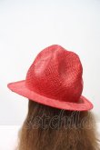 画像2: ヴィヴィアンウエストウッド 中古 / 麦ワラマウンテンハット  赤  I-24-04-07-021-gd-HD-ZI (2)