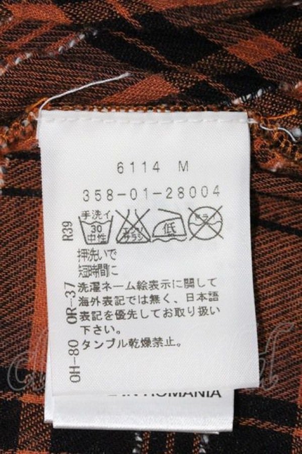 画像4: ANGLOMANIA 中古 / チェックタイトスカート  オレンジＸ黒チェック  I-24-04-20-026-sk-HD-ZI (4)