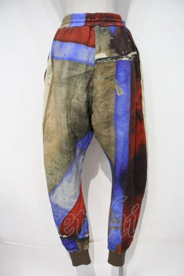 画像2: ヴィヴィアンウエストウッド 中古 / /ユニオンジャックスウェットパンツ  ボルドーX青Xブラウン  I-24-04-20-030-pa-HD-ZH (2)